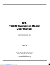 Idt Tsi620 User Manual