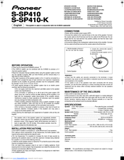 Pioneer S-SP410 Instruction Manual