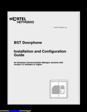 Nortel BST Installation And Configuration Manual
