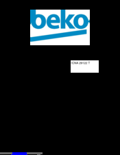 Beko CNA 29122 T Instructions For Use Manual