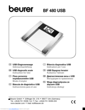 Beurer BF 480 USB Instructions For Use Manual