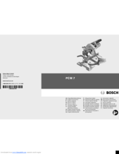 Bosch PCM 7 Original Instructions Manual