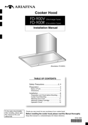 Ariafina FD-900V Installation Manual