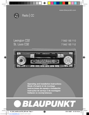Blaupunkt St. Louis C32 Operating And Installation Instructions