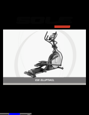 Sole Fitness E20 Owner's Manual
