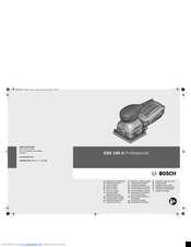 Bosch GSS 140 A Professional Original Instructions Manual