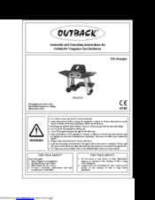 Outback THG2710 Assembly And Operating Instructions Manual