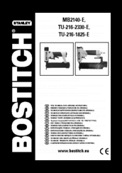 Bostitch TU-216-1825-E Original Instructions Manual