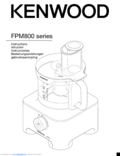Kenwood FPM800 series Instructions Manual