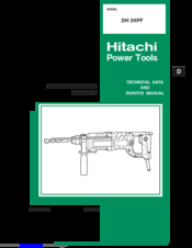 Hitachi DH 24PF Technical Data And Service Manual