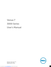 Dell Venue 7 3000 SERIES User Manual