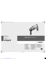Bosch GBH 2-20 D Professional Original Instructions Manual