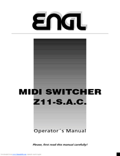 Engl Z11-S.A.C. Operator's Manual
