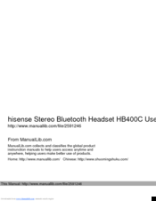 Hisense HB400C User Manual