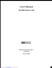HP 9000 A-180 User Manual