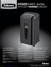 Fellowes 460Ms Manual
