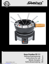 Steba FO 1.1 Instructions For Use Manual