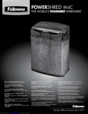 Fellowes M-6C Manual