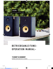 Thonet & Vander KUGEL 2.0 Operation Manual