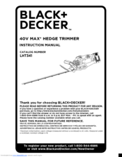 Black & Decker LHT341 Instruction Manual