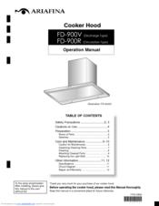 Ariafina FD-900V Operation Manual