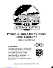M.t.h. Premier Bavarian Class 3/6 Express Operator's Manual
