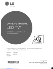 LG 65UC97 series Owner's Manual