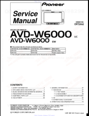 Pioneer AVD-W6000EW Service Manual