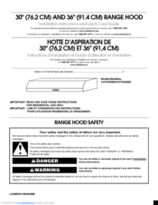 Whirlpool UXT5230BD Installation Instructions And Use & Care Manual