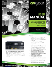 AVGear AVG-UHMS66PRO User Manual