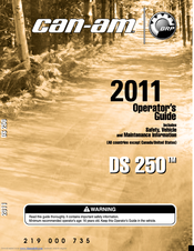 Can-Am DS250 Operator's Manual