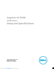 Dell Inspiron 14 5448 Series Setup And Specifications