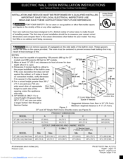 Frigidaire FFEW2725PB Installation Instructions Manual