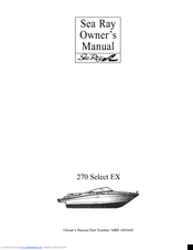 Sea Ray 270 Select EX Owner's Manual