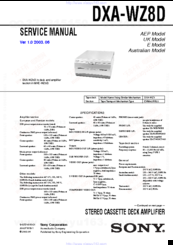 Sony DXA-WZ8D Service Manual