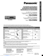 Panasonic CQC300U - 50Wx4 iPod-Ready Multi-Format Car Audio Receiver Installation Instructions Manual