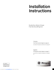 Monogram ZWE23E series Installation Insrtuctions