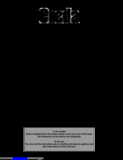 Creda S932E Instructions For Installation And Use Manual