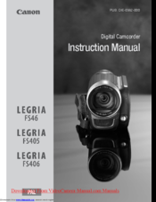 Canon LEGRIA FS406 Instruction Manual
