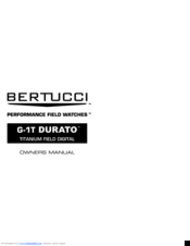 Bertucci G-1T Durato Owner's Manual