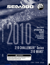 Sea-doo 210 Wake Series Operator's Manual
