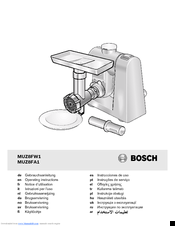 Bosch MUZ8FA1 Operating Instructions Manual