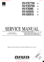 Aiwa HV-FX7750 Service Manual