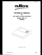 Multitone BSR 113 Technical Manual