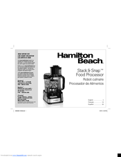 User manual Hamilton Beach Stack & Snap 70822FG (English - 40 pages)