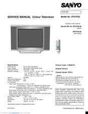 Sanyo CP21FS2 Service Manual