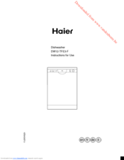 Haier DW12-TFE3-F Instructions For Use Manual