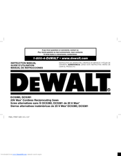 Dewalt DCS380 Instruction Manual