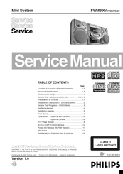 Philips FWM390/21/22/25/30 Service Manual