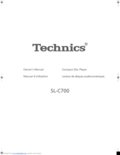 Technics SL-C700 Owner's Manual